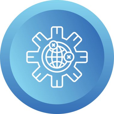 toprak küresi simgesi, vektör illüstrasyonu basit tasarım