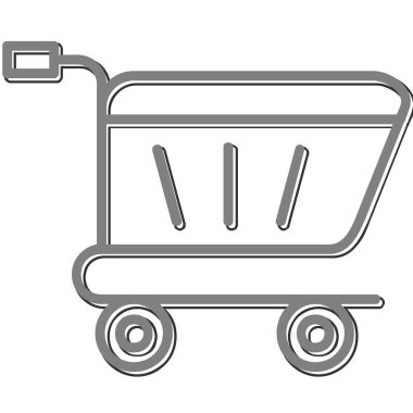 Tramvay. Web simgesi vektör illüstrasyonu 