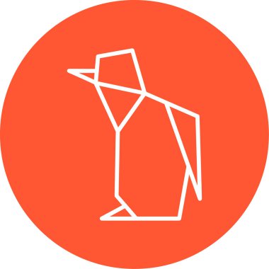 Penguen Web simgesi, vektör illüstrasyonu