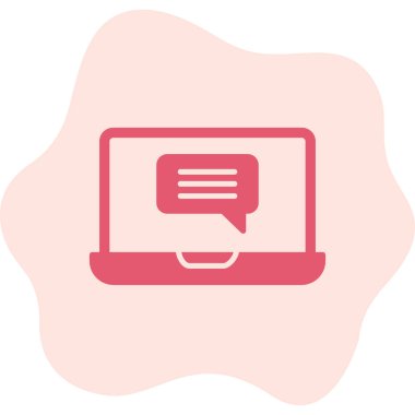 Çevrimiçi İletişim simgesi vektör illüstrasyonu