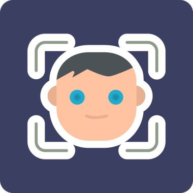 avatar erkek kullanıcı simgesi, yüz kimliği 