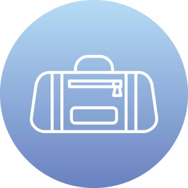 Spor çantası simgesi, vektör illüstrasyonu