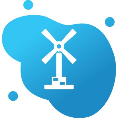 Yel değirmeni ikonu vektör illüstrasyonu