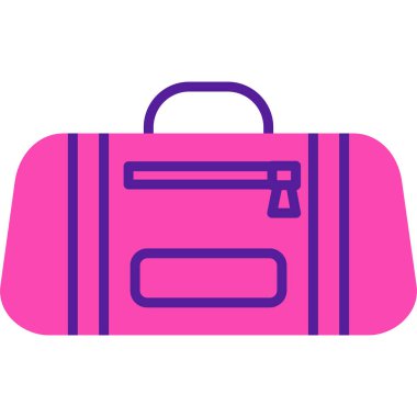 Spor çantası simgesi, vektör illüstrasyonu