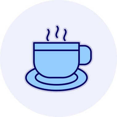 Kahve. Web simgesi basit illüstrasyon 