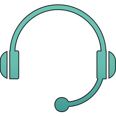 Kulaklık. Web simgesi basit illüstrasyon