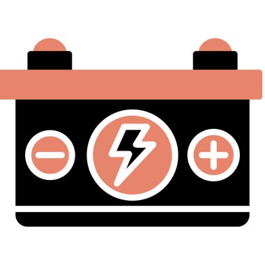 Araba pil simgesi, vektör çizim 