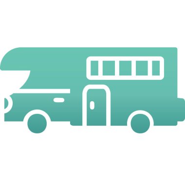 karavan web simgesi basit illüstrasyon