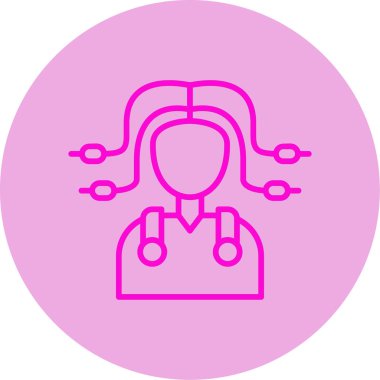 Medusa simgesi, vektör illüstrasyonu basit tasarım