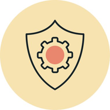 Veri koruma simgesi, vektör çizim                  