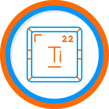 Periyodik tablo simgesinin titanyum kimyasal elementi