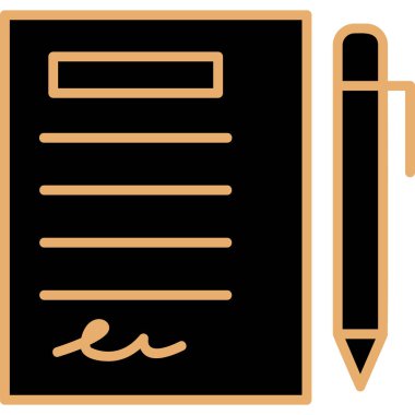 Kalem simgesi çizimi olan planlayıcı