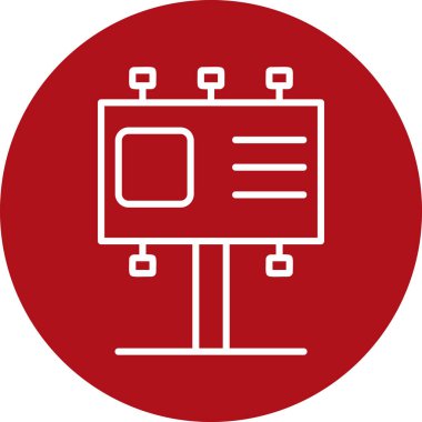 Billboard web simgesi, vektör çizim 