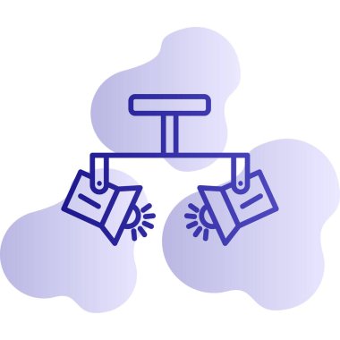 Spotlight simgesi, web basit illüstrasyon