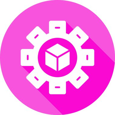 Üretim süreci simgesi, vektör illüstrasyonu basit tasarım