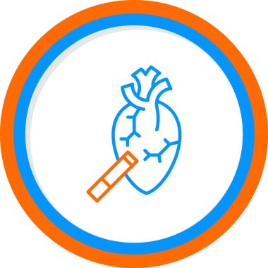 Sigara içme simgesi, vektör illüstrasyonu basit tasarım