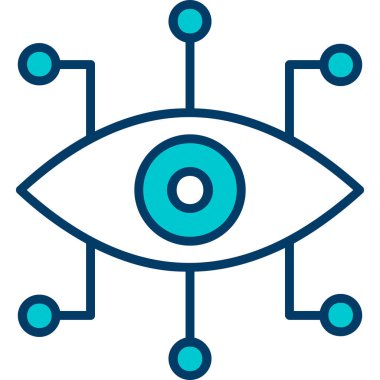 Siber göz. Web simgesi basit illüstrasyon