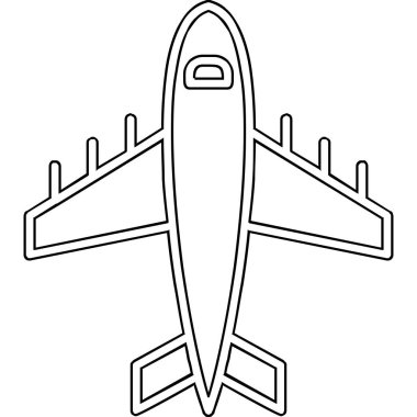 Uçak. Web simgesi basit illüstrasyon 