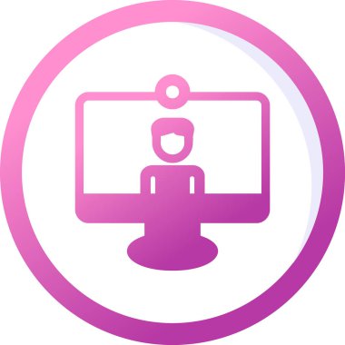 Video Arama simgesi, düz tasarım