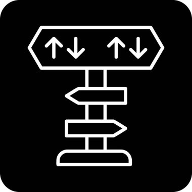 yönler web simgesi basit tasarım 