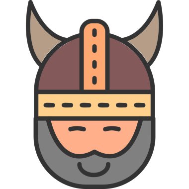 Viking simgesi, vektör illüstrasyonu basit tasarım