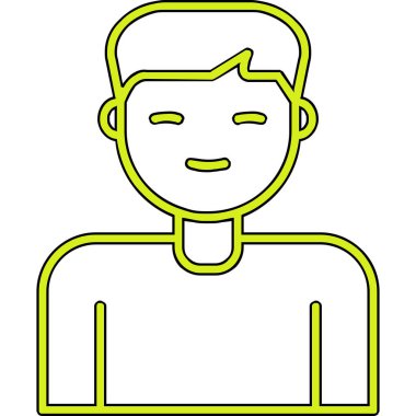  Erkek kullanıcı. Web simgesi basit illüstrasyon