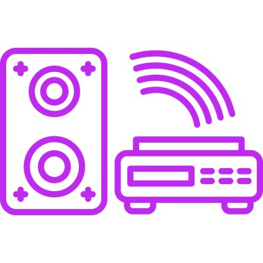 müzik çalar simgesi, vektör illüstrasyonu basit tasarım