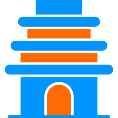 Tapınak binası Web simgesi basit illüstrasyon