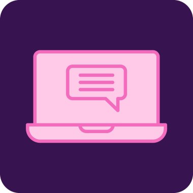 Çevrimiçi İletişim simgesi vektör illüstrasyonu