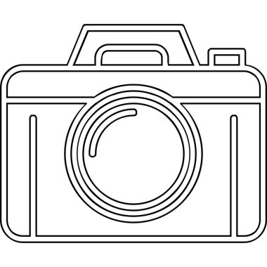 Bir kamera simgesinin vektör illüstrasyonu 