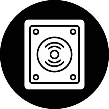 Acil Düğme Web simgesi, vektör illüstrasyonu  