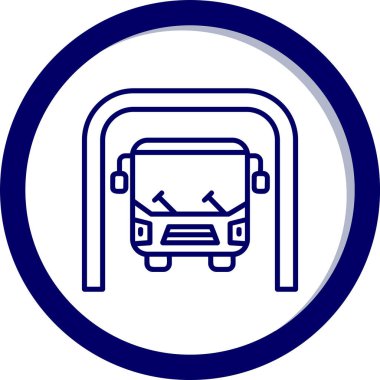 bus Underground renkli vektör simgesi