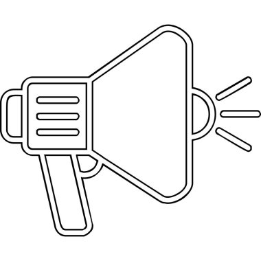 megafon web simgesi, vektör çizim 