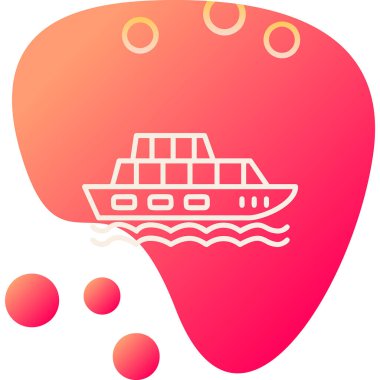 Yolcu gemisi. Web simgesi basit illüstrasyon