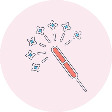 Havai fişek. Web simgesi basit illüstrasyon                           