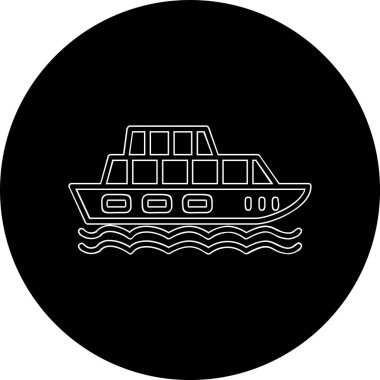 Yolcu gemisi. Web simgesi basit illüstrasyon