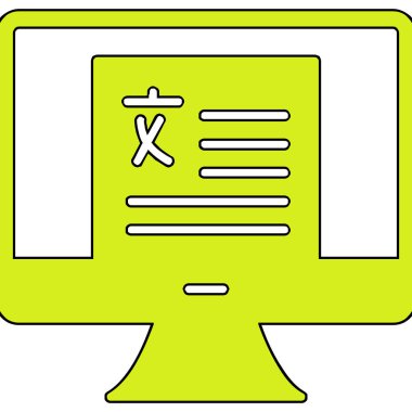 Modern dilbilim simgesinin vektör illüstrasyonu