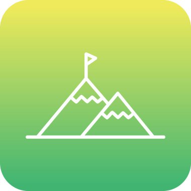 Başarı Dağı simgesinin vektör illüstrasyonu 