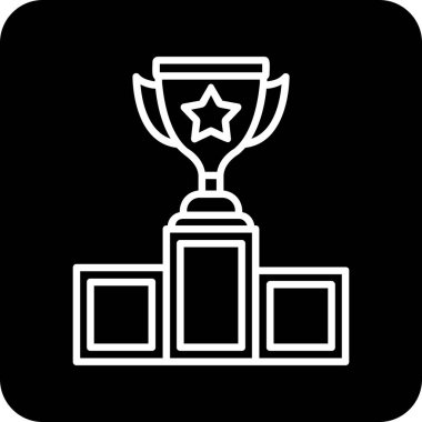 Galibiyet kupa vektör simgesi