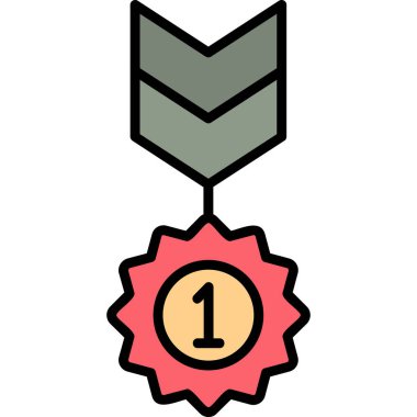 Rozet Web simgesi basit illüstrasyon 