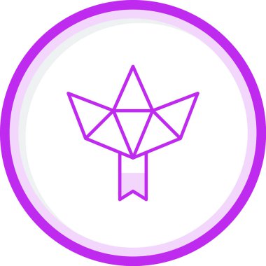 Geometrik yapraklar. Web simgesi basit illüstrasyon