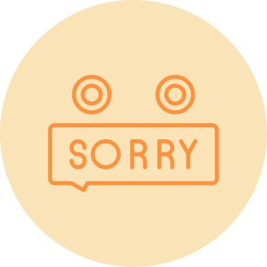 Üzgünüm ağ simgesi, vektör illüstrasyonu