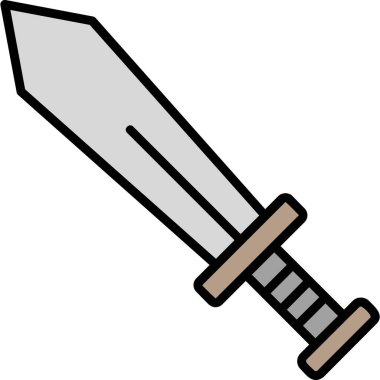 Kılıç. Web simgesi basit illüstrasyon 