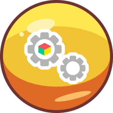 Vitesli ayar simgesi, vektör illüstrasyonu basit tasarım