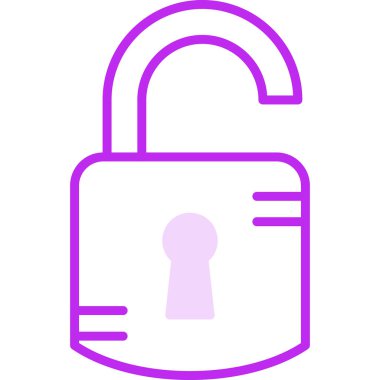 kilit düz simge vektör çizim