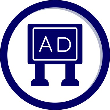 Poster ağ simgesi, vektör illüstrasyonu