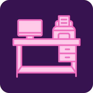 işyeri web simgesi vektör illüstrasyonu