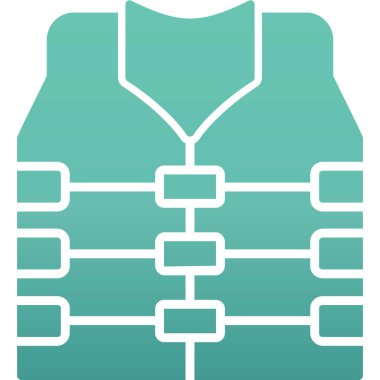 Can yeleği. Web simgesi basit illüstrasyon