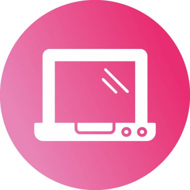 dizüstü bilgisayar simgesi, vektör illüstrasyonu basit tasarım