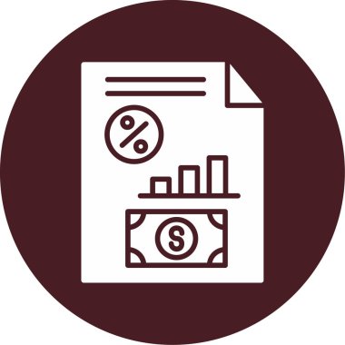 Eğilim biçimi izole edilmiş arka planda mali simge 